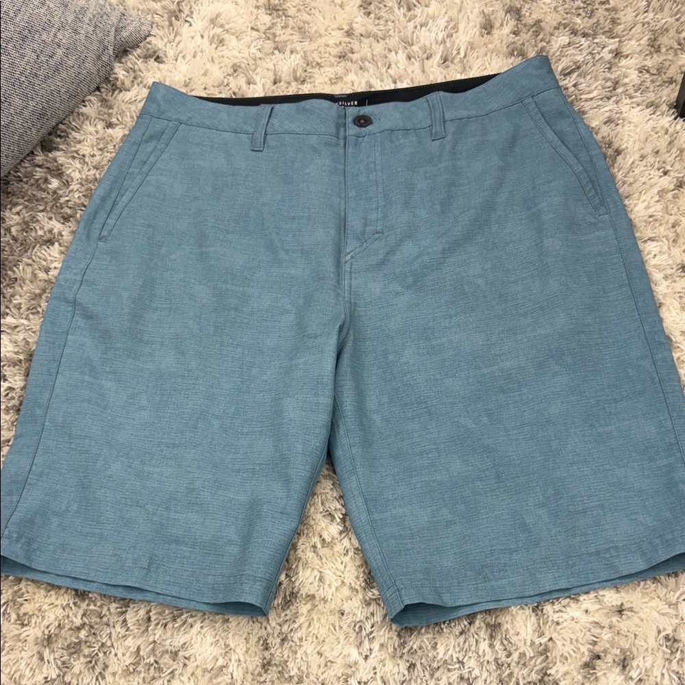 Quiksilver Men's Teal Flat Front Shorts